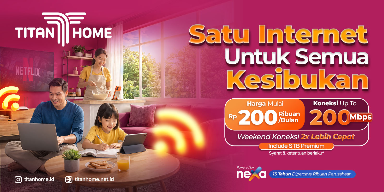Merdeka dari internet lemot! Momen kemerdekaan tahun ini, TitanHome hadir dengan kejutan istimewa untuk keluarga Indonesia