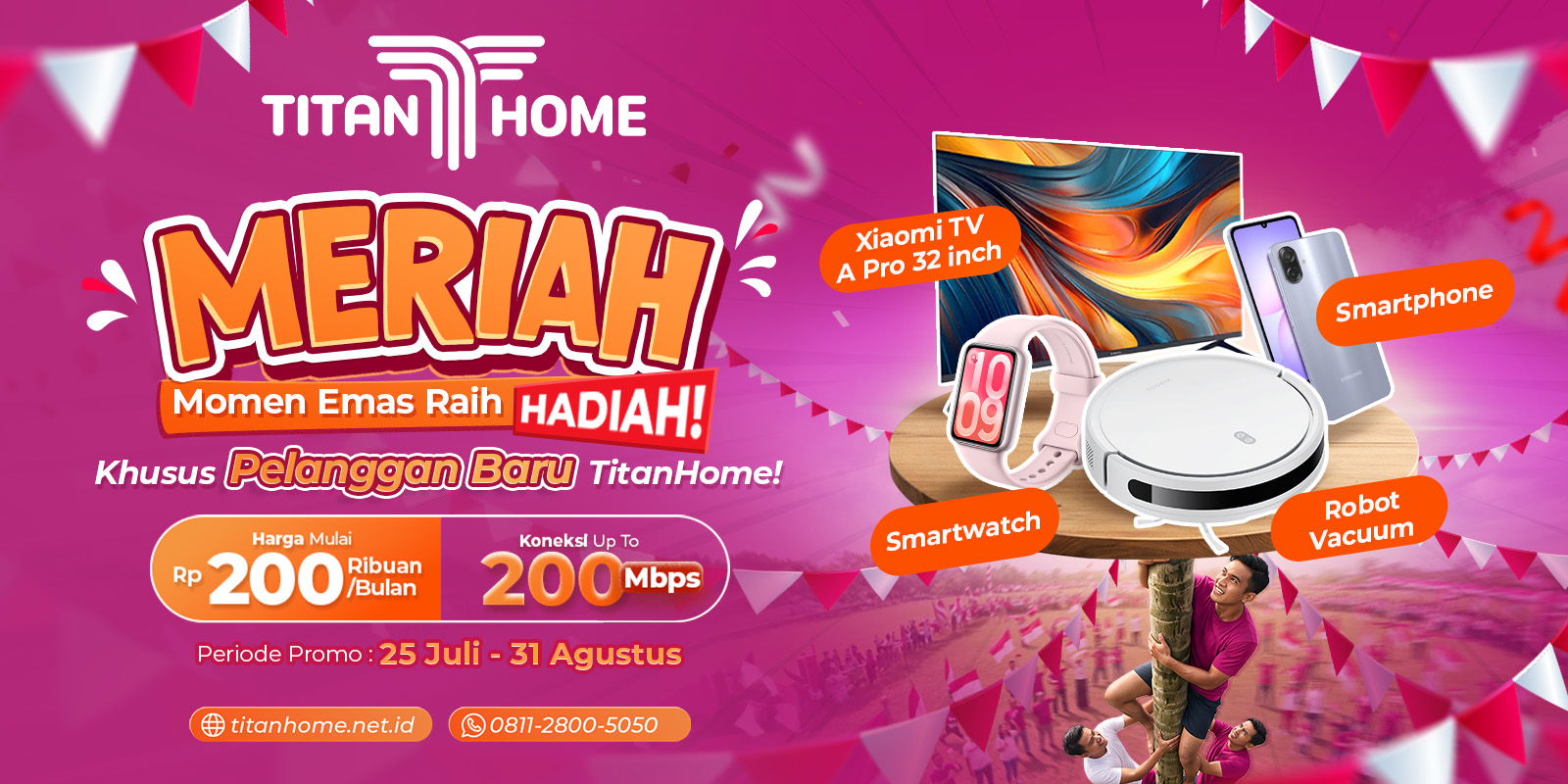Promo Terbatas! Upgrade Internet Rumah Pakai TitanHome, Gratis STB Android!